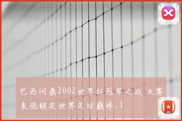 巴西问鼎2002世界杯冠军之战 决赛表现锁定世界足坛巅峰_1